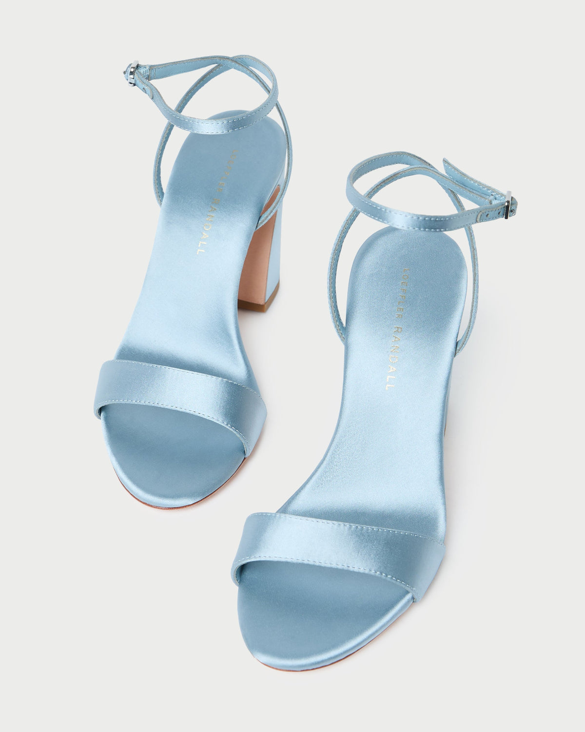 Malia Blue Satin Curved-Heel Sandal - Loeffler Randall Exclusive