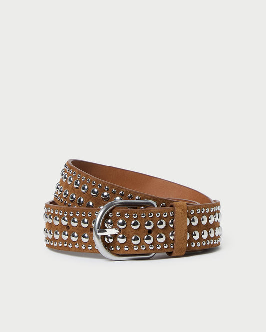 Isaac Cacao/Silver Studded Belt - Loeffler Randall Trending