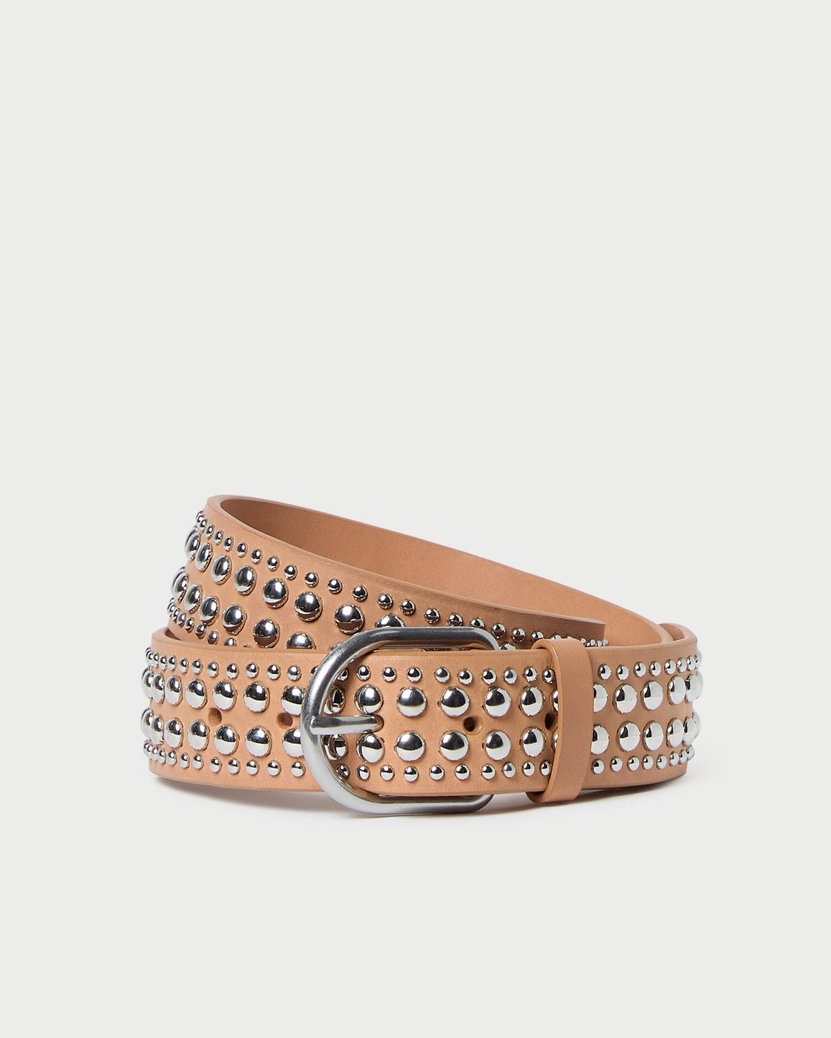 Isaac Honey/Silver Studded Belt - Loeffler Randall Everyday