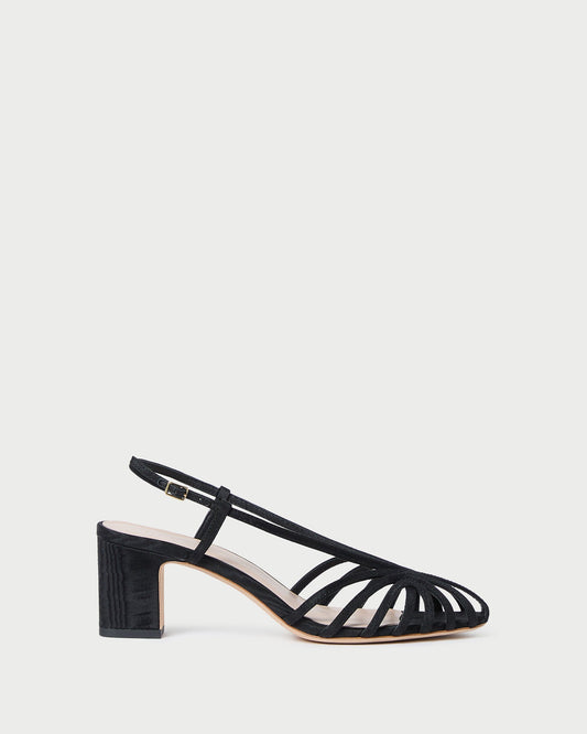 Priscilla Black Moiré Heeled Sandal - Loeffler Randall Customer Favorite