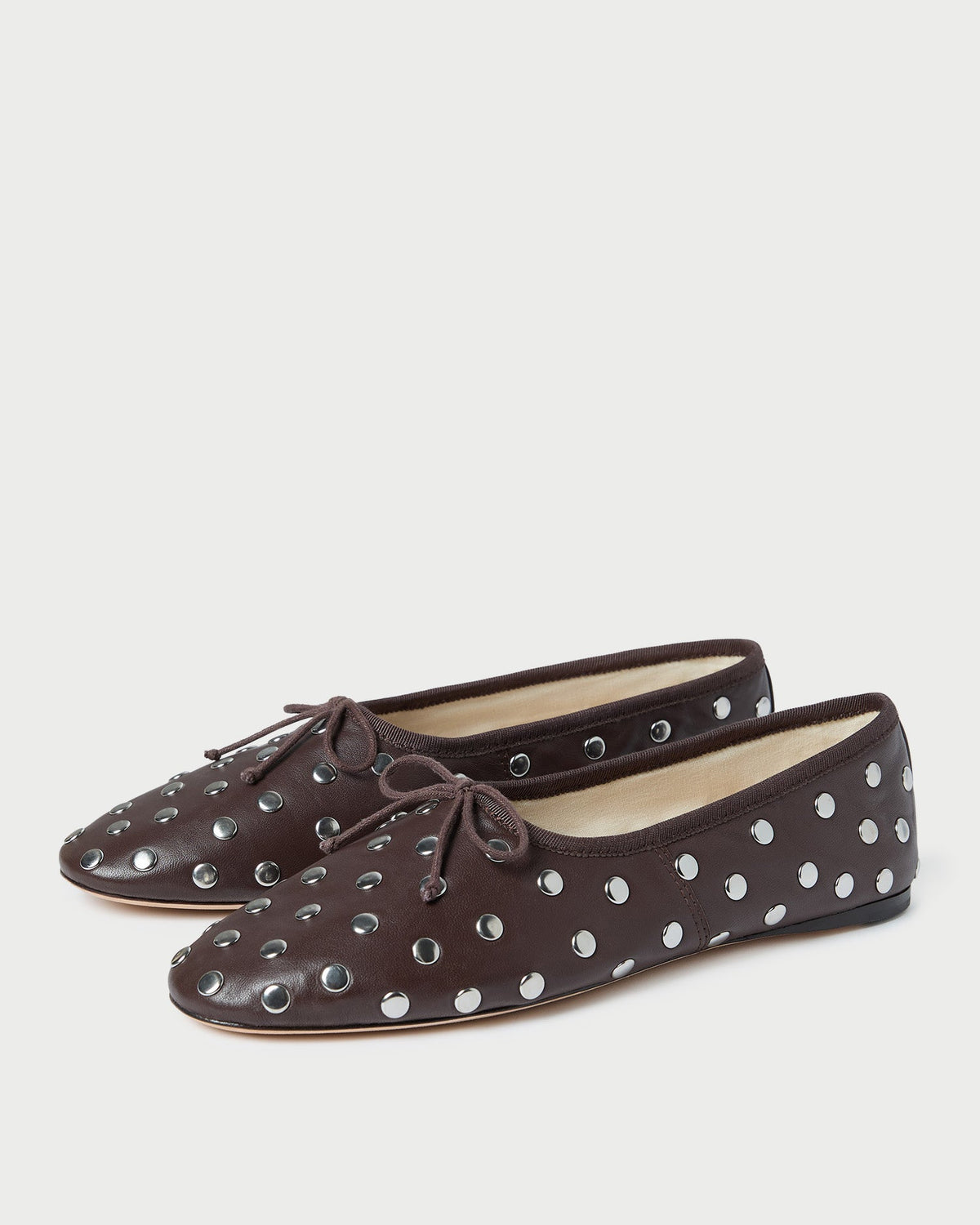 Landon Espresso/Silver Leather Ballet Flat - Loeffler Randall Best Price