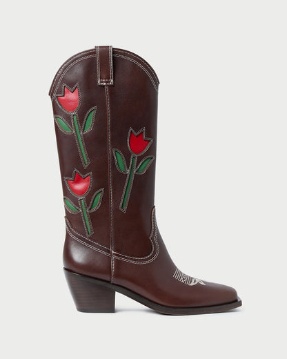 Wilder Espresso Leather Tulip Boot - Loeffler Randall Trusted