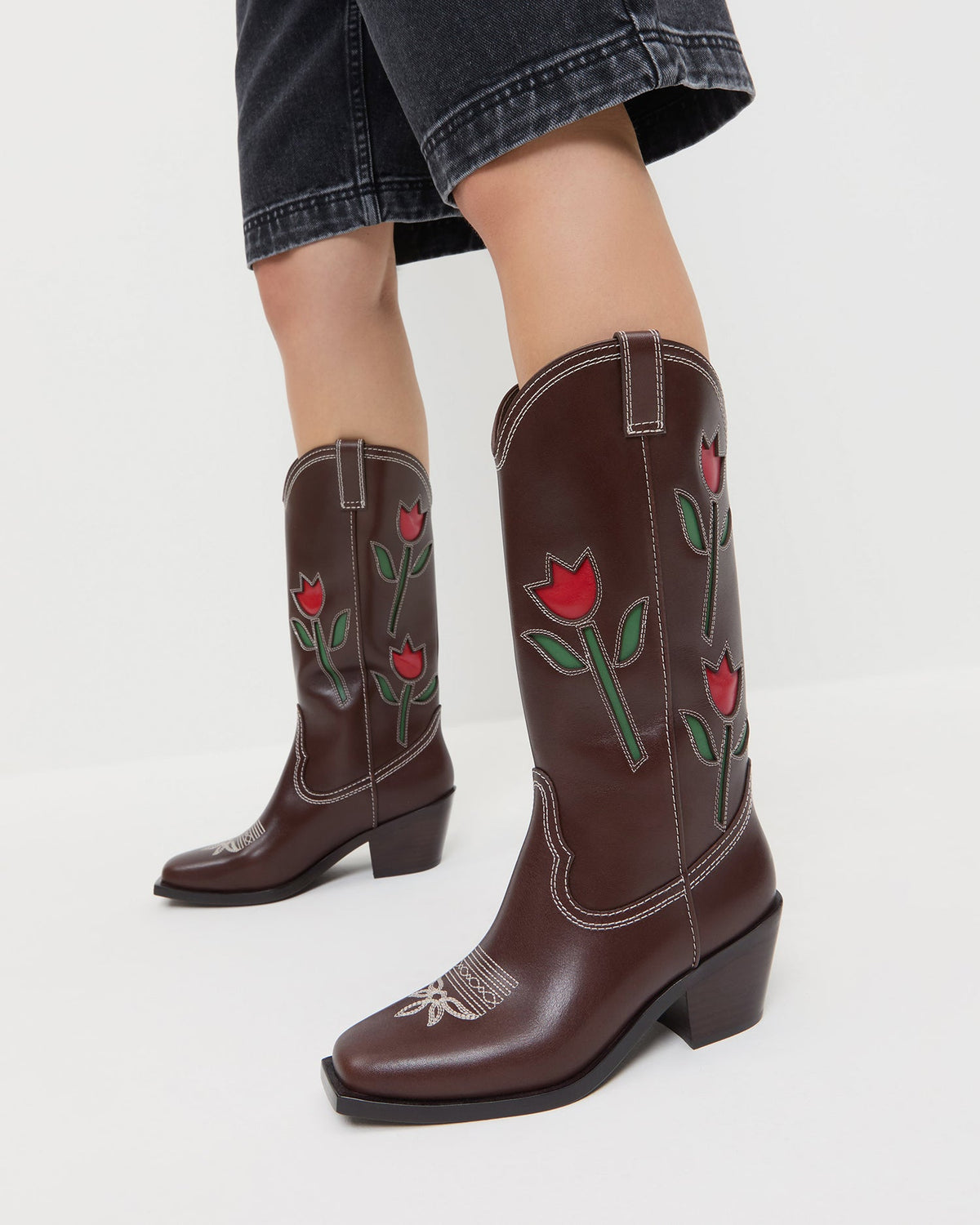 Wilder Espresso Leather Tulip Boot - Loeffler Randall Trusted