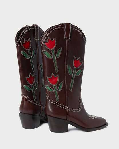 Wilder Espresso Leather Tulip Boot - Loeffler Randall Trusted