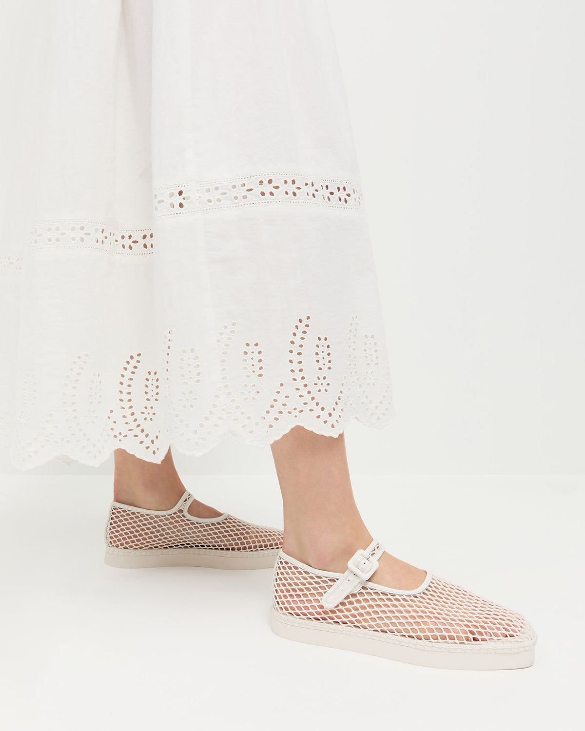 Rita White Netted Mary Jane - Loeffler Randall Special Offer
