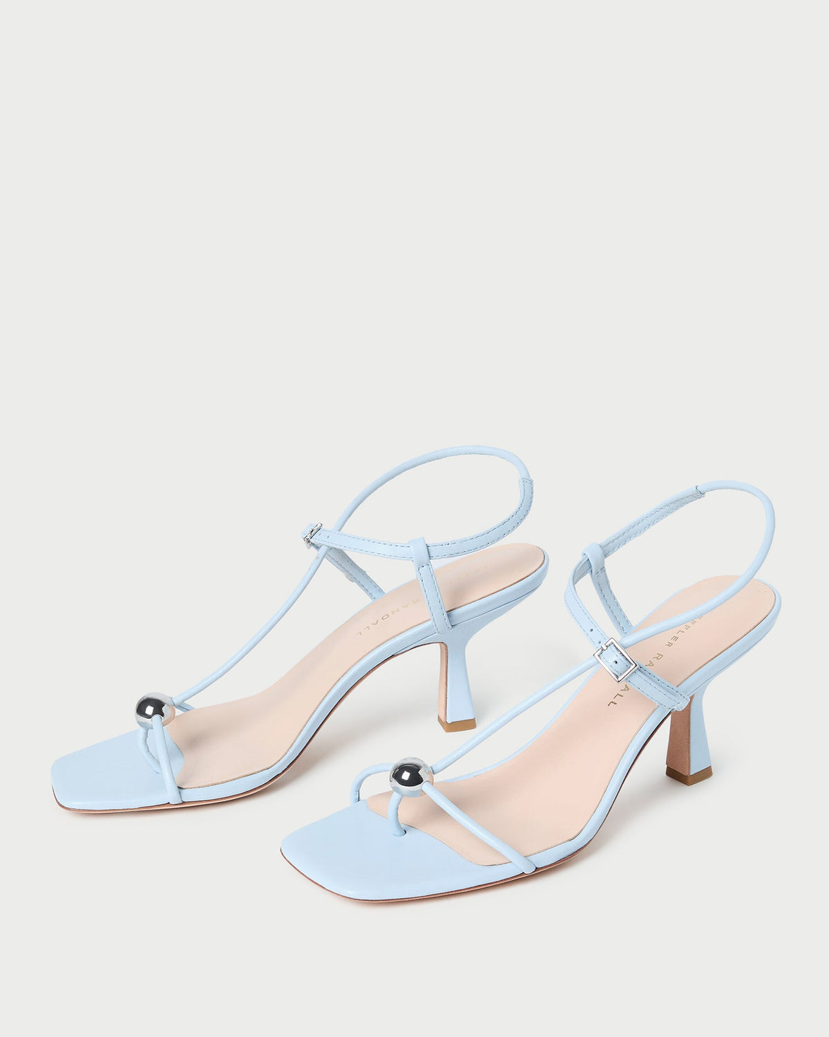Triana Blue Leather Mid-Heel Sandal - Loeffler Randall Essential