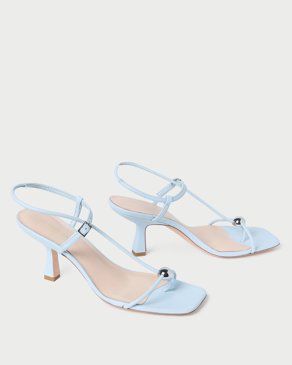 Triana Blue Leather Mid-Heel Sandal - Loeffler Randall Essential