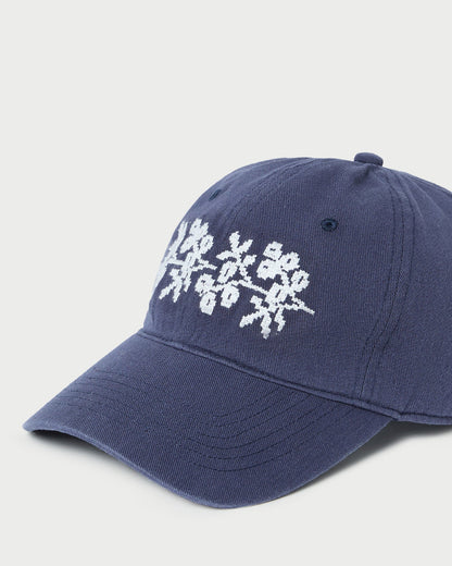 Cairo Navy/Cream Embroidered Cap - Loeffler Randall Recommended