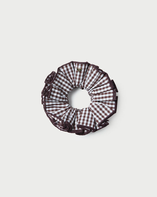 Felice Brown Gingham Layered Scrunchie - Loeffler Randall Special Offer