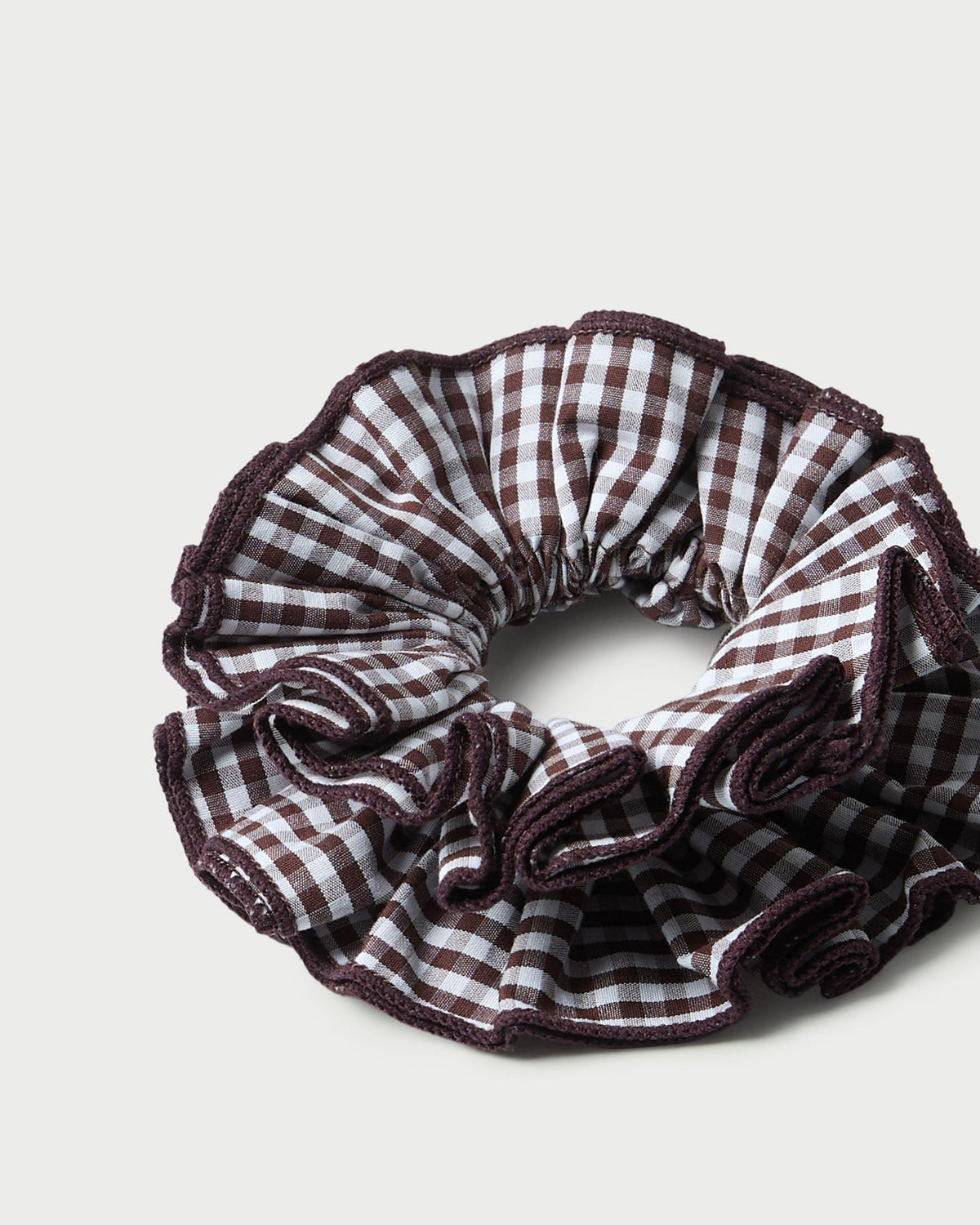 Felice Brown Gingham Layered Scrunchie - Loeffler Randall Special Offer