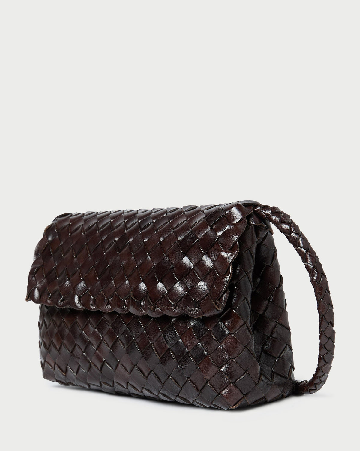 Vinnie Chocolate Woven Leather Crossbody - Loeffler Randall Deals