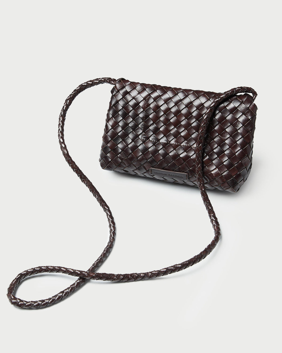 Vinnie Chocolate Woven Leather Crossbody - Loeffler Randall Deals