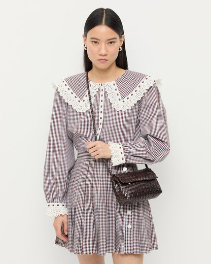 Vinnie Chocolate Woven Leather Crossbody - Loeffler Randall Deals