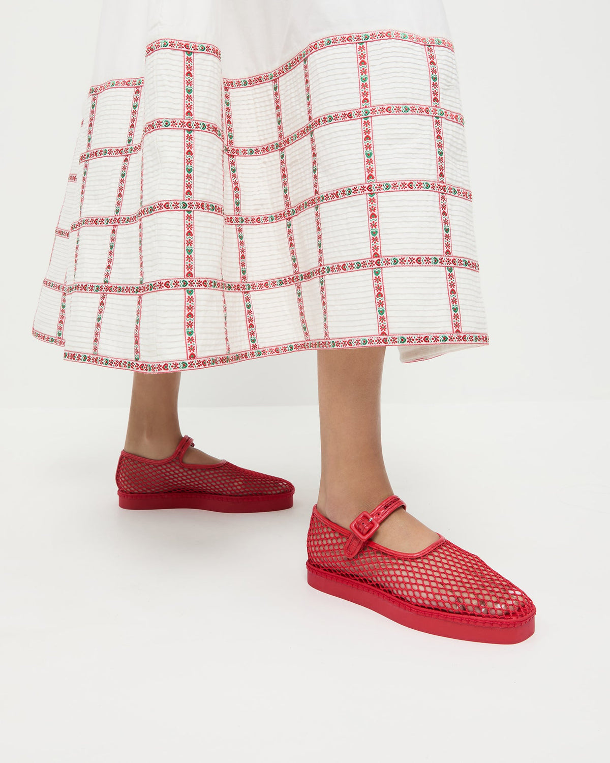 Rita Red Netted Mary Jane - Loeffler Randall Trusted