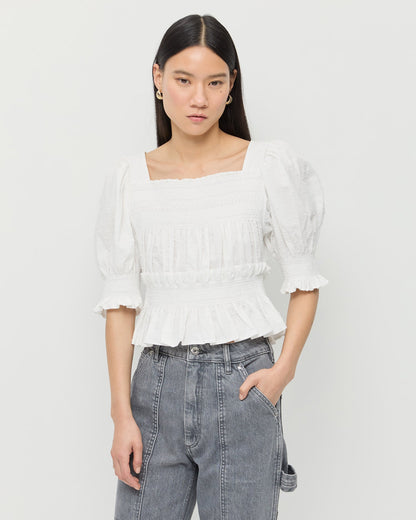Nicola Smocked Blouse - Loeffler Randall Quality