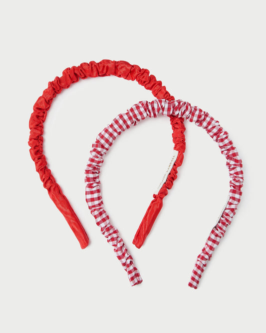 Sabine Red Gingham/Red Headband Set - Loeffler Randall Smart Buy