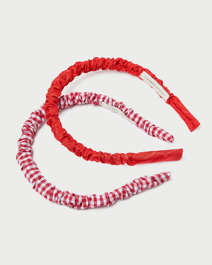 Sabine Red Gingham/Red Headband Set - Loeffler Randall Smart Buy