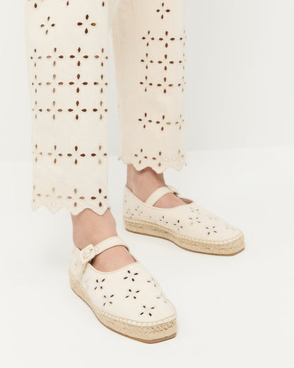 Clover Natural Embroidered Espadrille - Loeffler Randall Popular