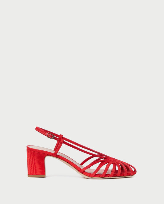Priscilla Red Moiré Heeled Sandal - Loeffler Randall Recommended