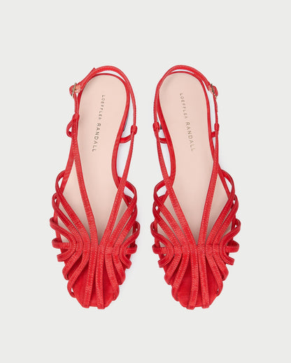 Devon Red Moiré Slingback Sandal - Loeffler Randall Latest