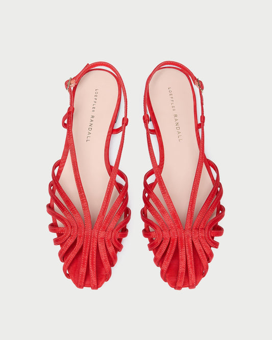 Devon Red Moiré Slingback Sandal - Loeffler Randall Latest