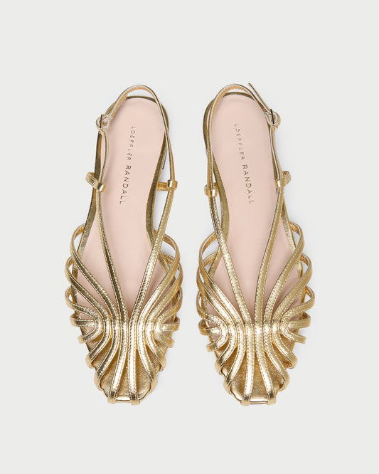 Devon Gold Slingback Sandal - Loeffler Randall Discount