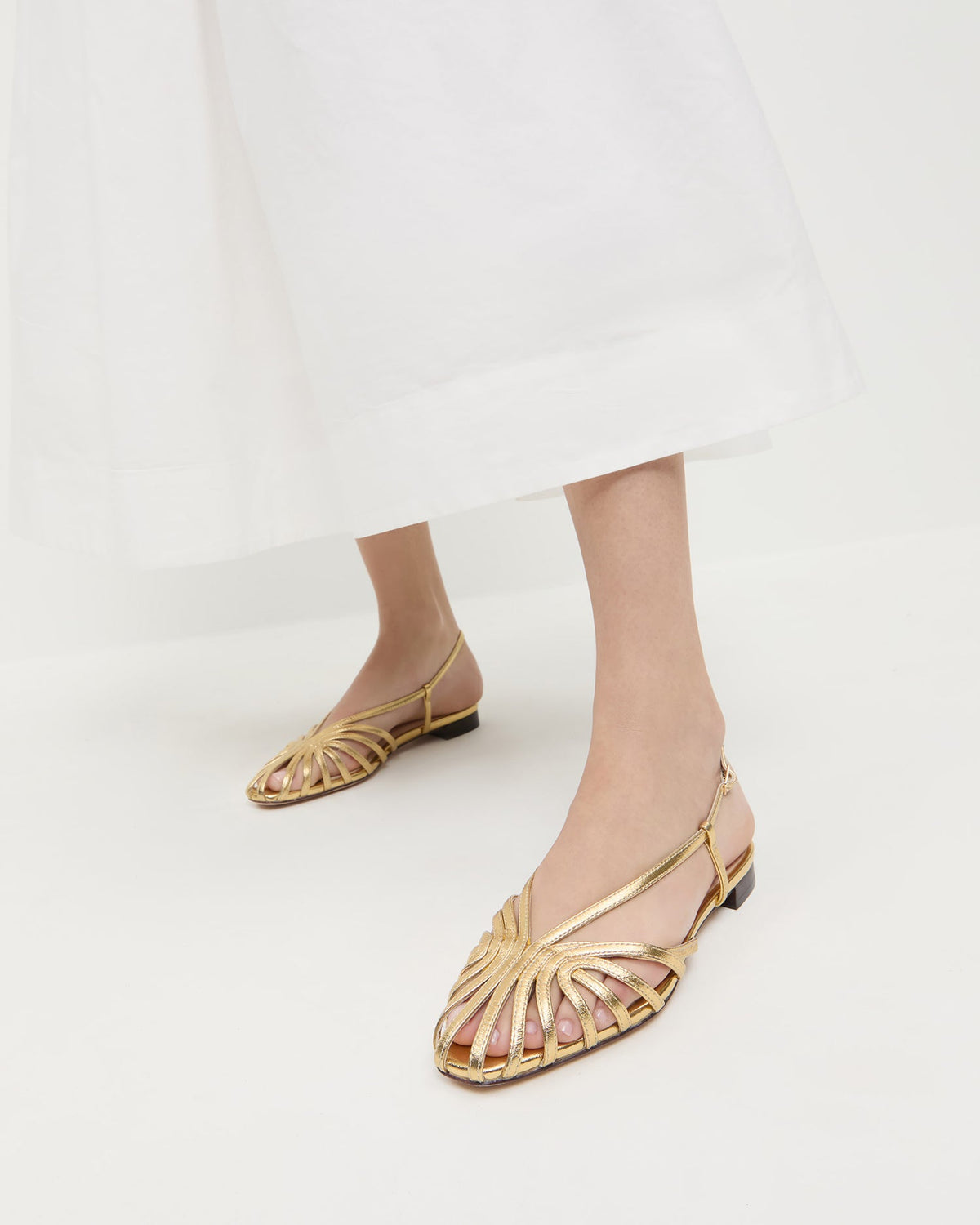 Devon Gold Slingback Sandal - Loeffler Randall Discount