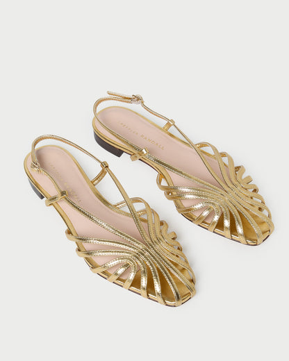 Devon Gold Slingback Sandal - Loeffler Randall Discount