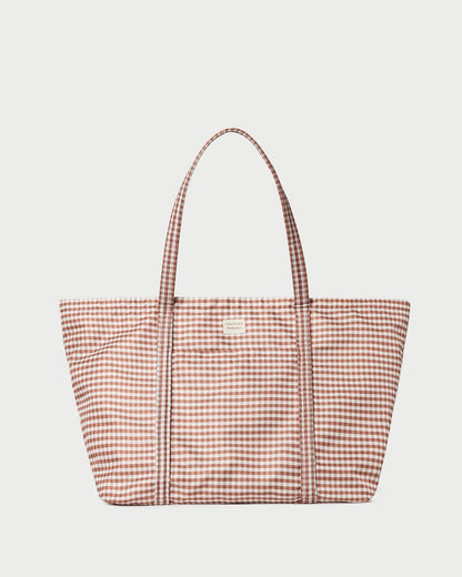 Dina Brown Gingham Travel Tote - Loeffler Randall Essential