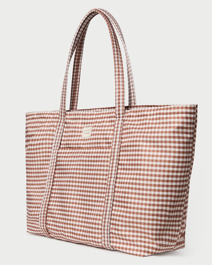 Dina Brown Gingham Travel Tote - Loeffler Randall Essential