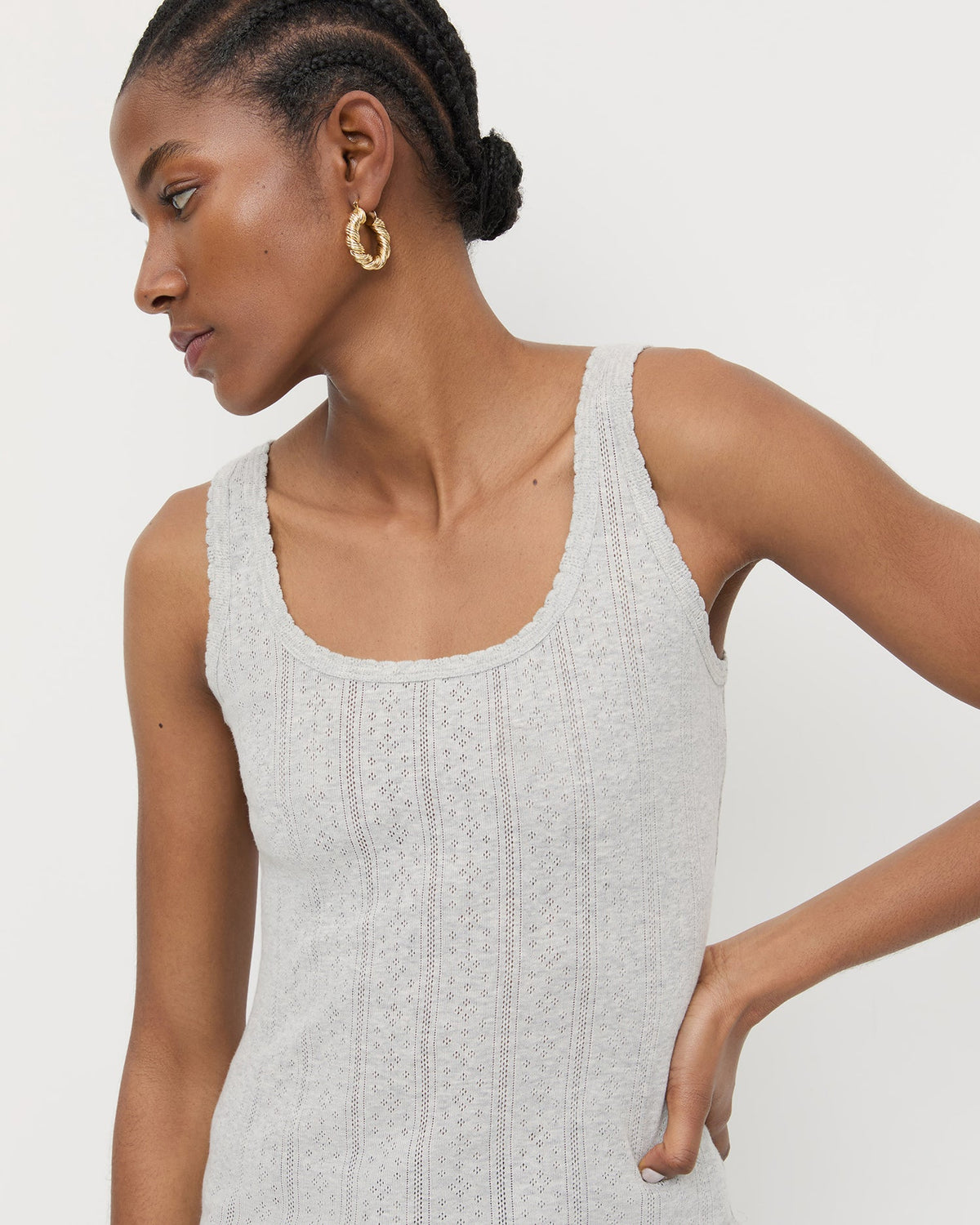 Rylee Pointelle Tank Top - Loeffler Randall Discount