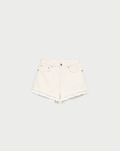 Kay Lace-Trimmed Denim Shorts - Loeffler Randall Deals