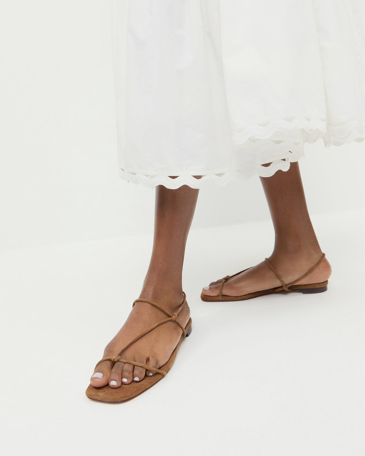 Eleanor Cacao Suede Strappy Sandal - Loeffler Randall Smart Buy