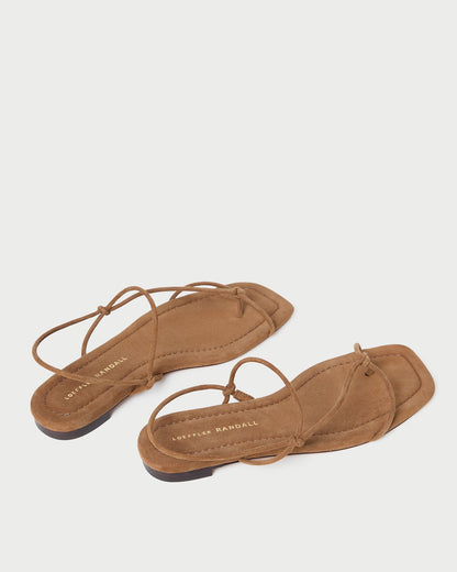 Eleanor Cacao Suede Strappy Sandal - Loeffler Randall Smart Buy