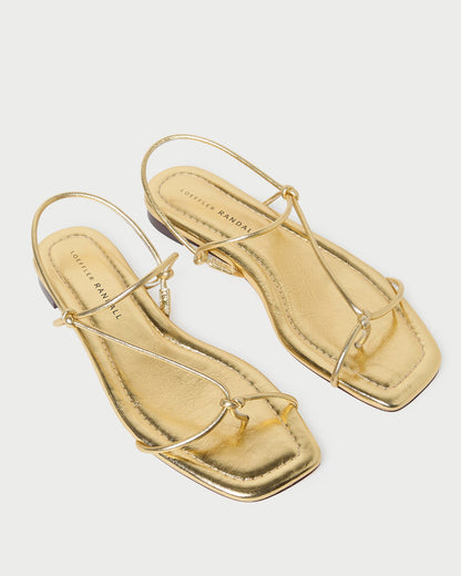Eleanor Gold Strappy Sandal - Loeffler Randall Top Pick
