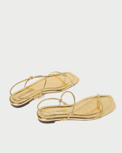 Eleanor Gold Strappy Sandal - Loeffler Randall Top Pick