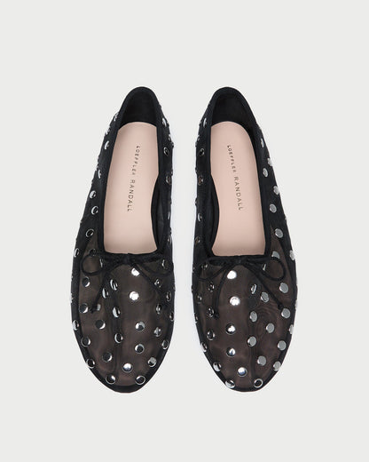 Landon Black/Silver Mesh Ballet Flat - Loeffler Randall Everyday