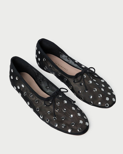Landon Black/Silver Mesh Ballet Flat - Loeffler Randall Everyday