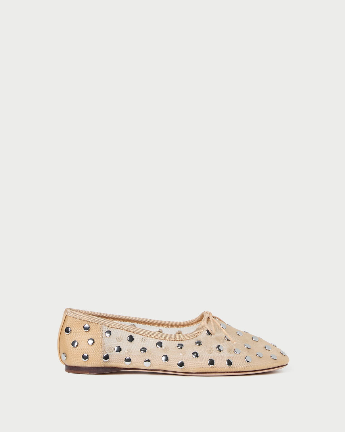 Landon Caramel/Silver Mesh Ballet Flat - Loeffler Randall New