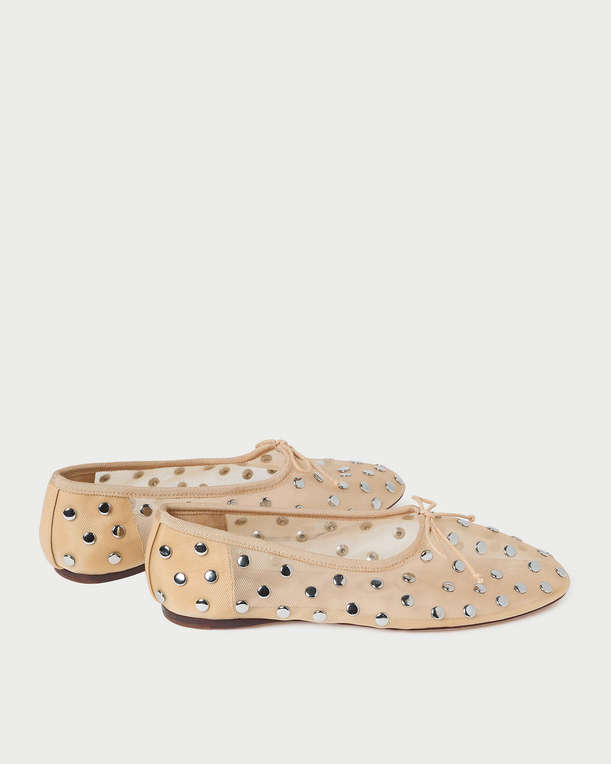Landon Caramel/Silver Mesh Ballet Flat - Loeffler Randall New