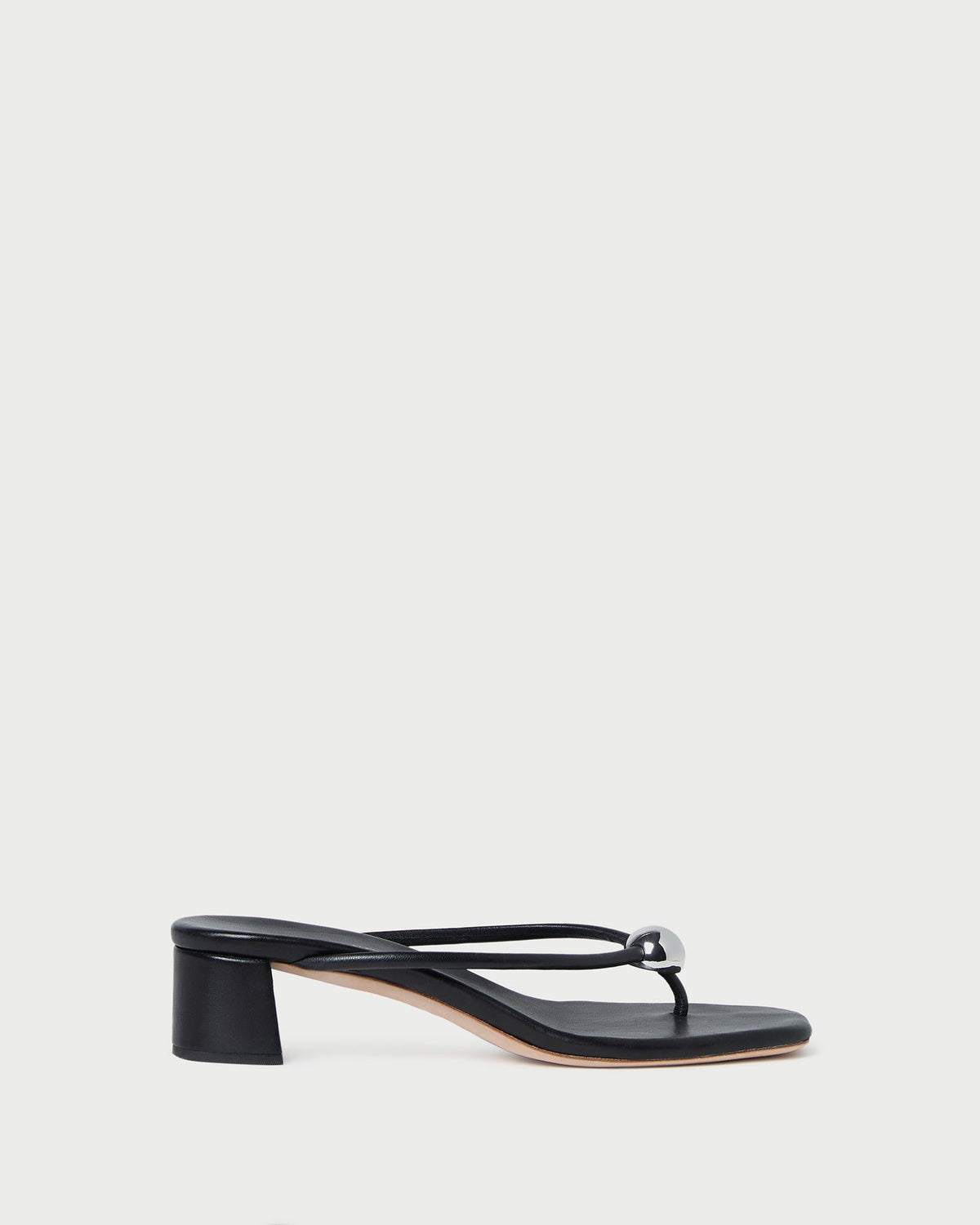 Odessa Black Leather Heeled Sandal - Loeffler Randall Premium
