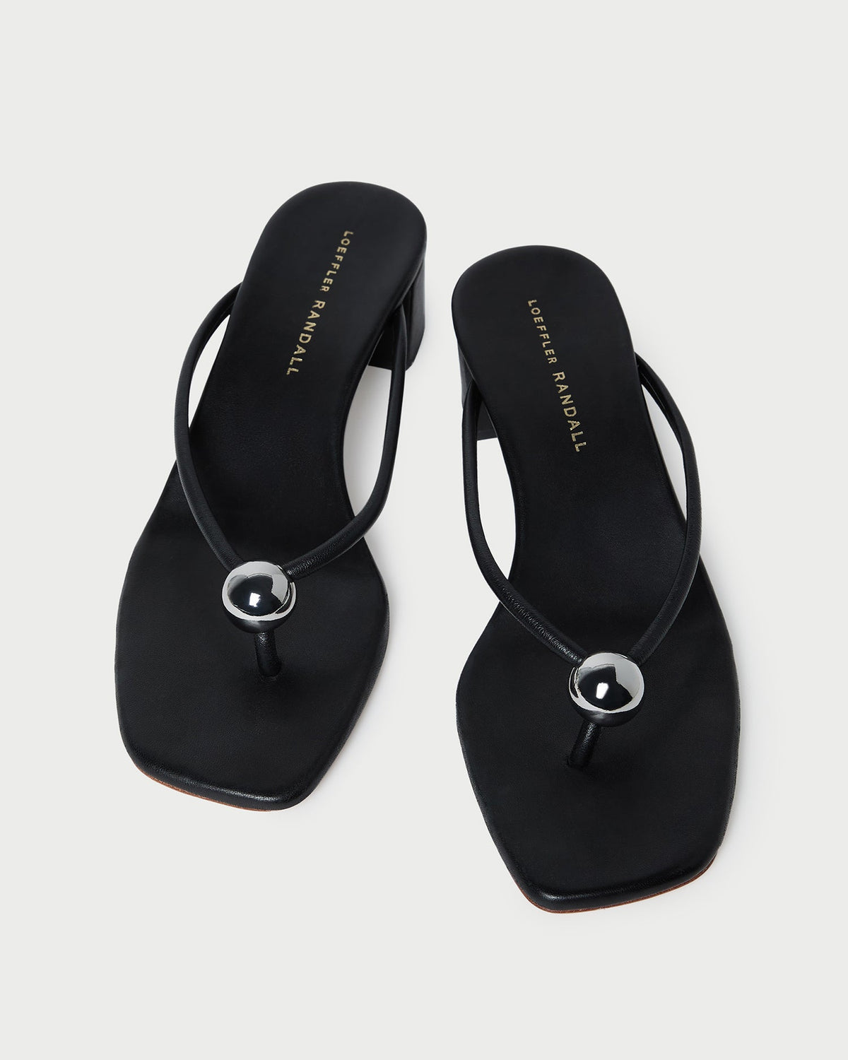 Odessa Black Leather Heeled Sandal - Loeffler Randall Premium