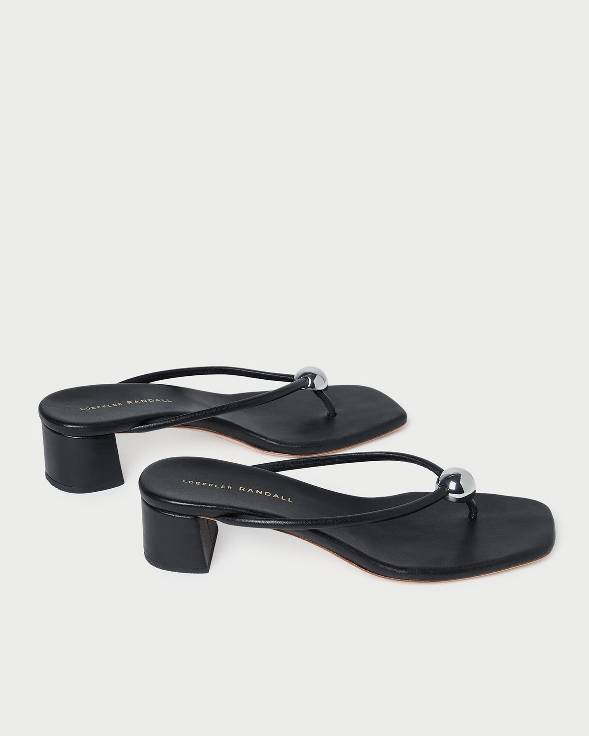 Odessa Black Leather Heeled Sandal - Loeffler Randall Premium