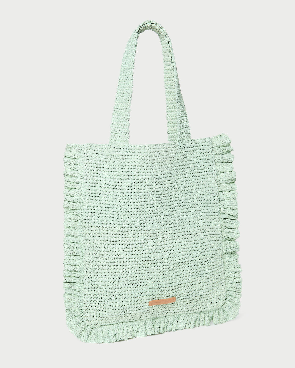 Justine Mint Crochet Ruffle Tote - Loeffler Randall Deals