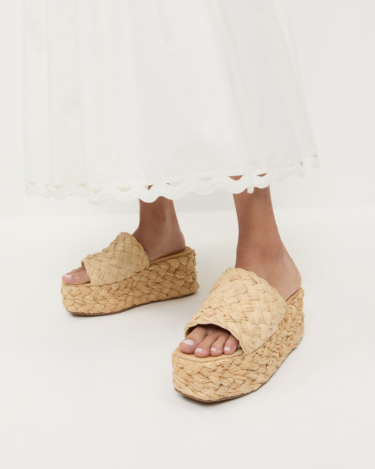 Aaron Natural Braided Straw Mule - Loeffler Randall Trending