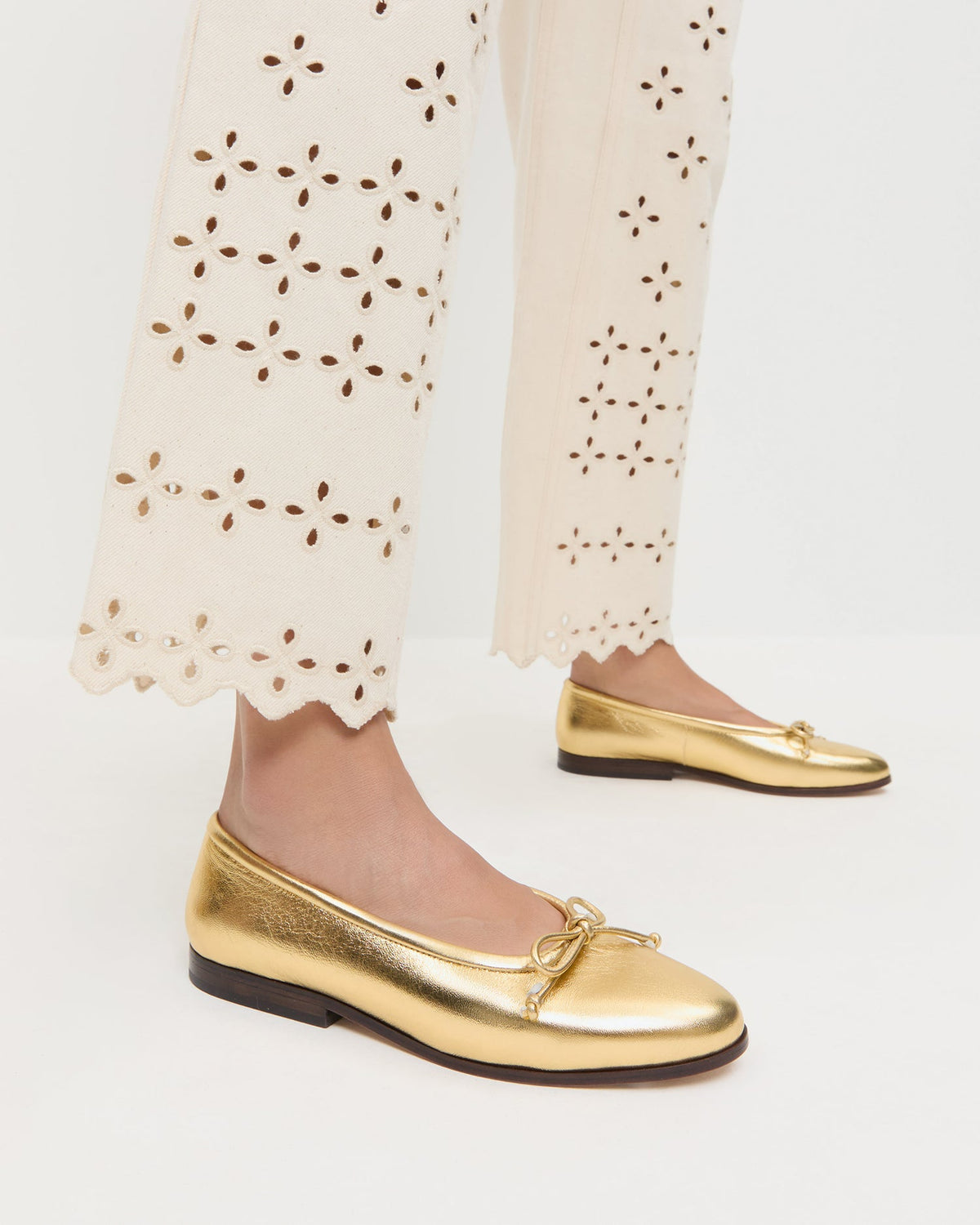Noelle Champagne Ballet Flat - Loeffler Randall Deals