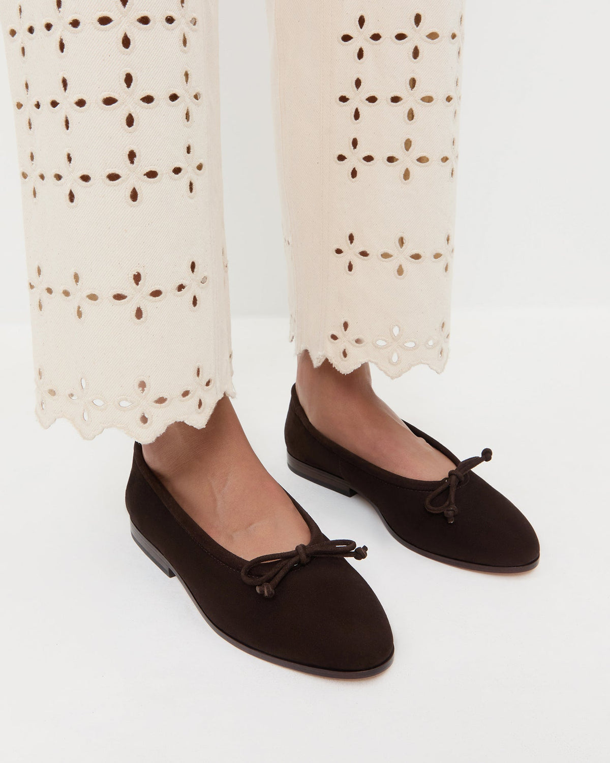 Noelle Brown Suede Ballet Flat - Loeffler Randall Discount
