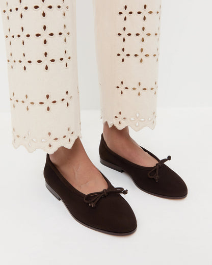 Noelle Brown Suede Ballet Flat - Loeffler Randall Discount