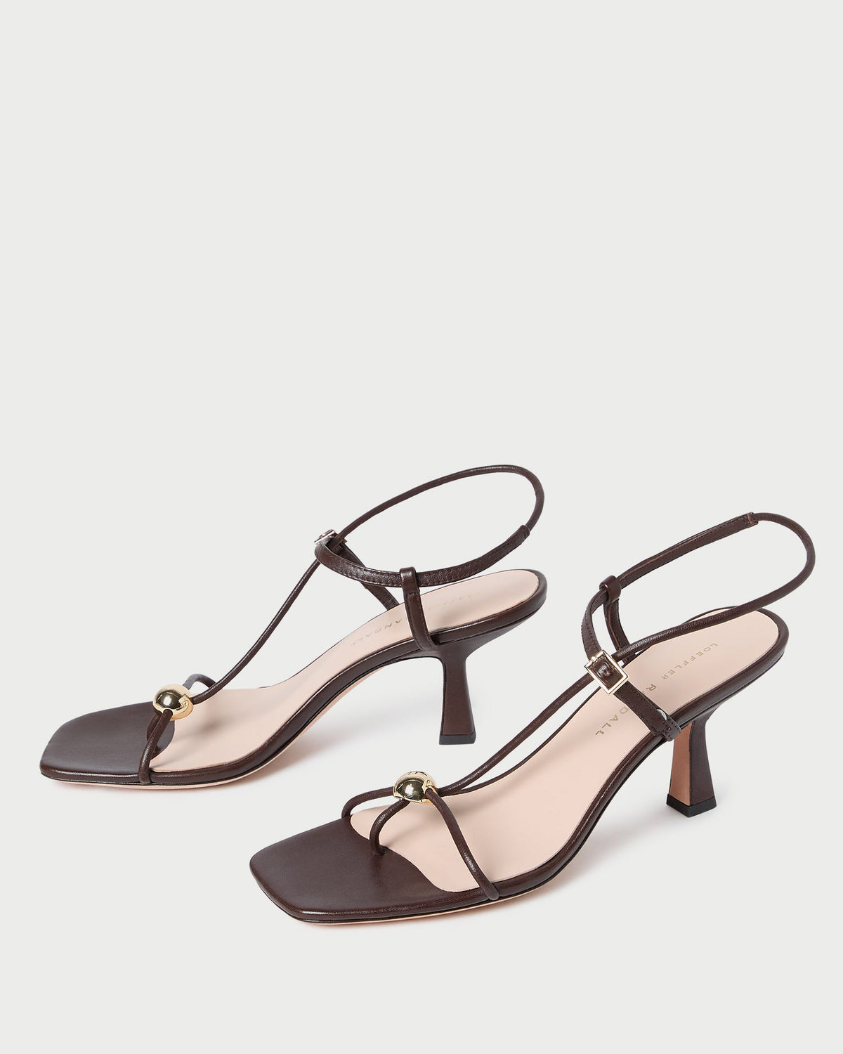 Triana Espresso Leather Mid-Heel Sandal - Loeffler Randall Sale