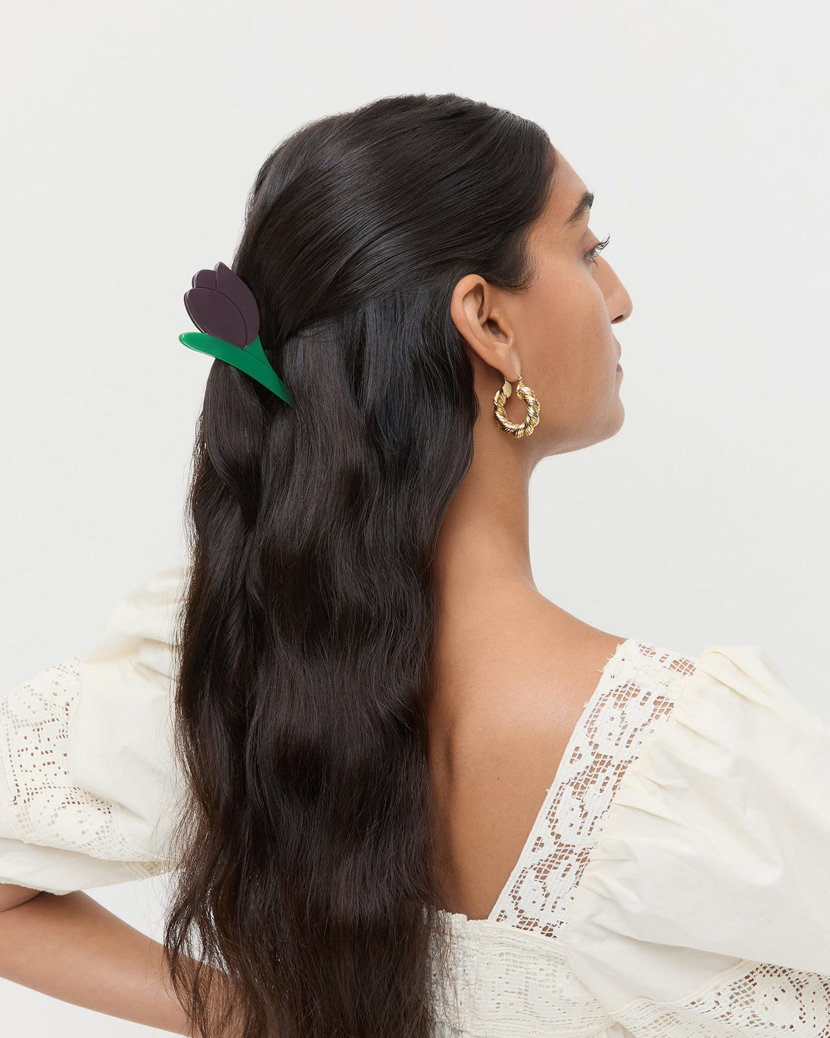 Juniper Maroon/Butter Tulip Clip Set - Loeffler Randall Recommended